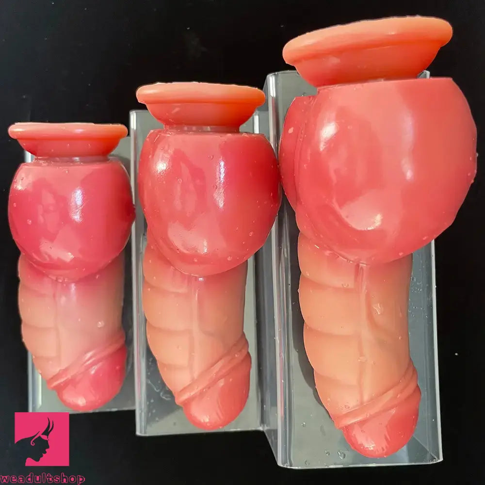 7.09in Realistic Suction Cup Male Thick Liquid Silicone Fantasy Odd Dildo
