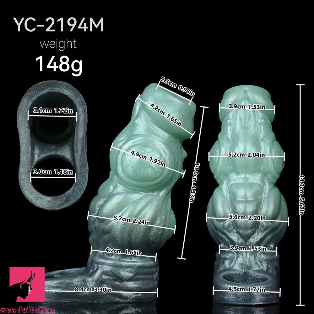 4.6in 5.62in 6.49in Silicone Knot Penis Dildo Sleeve For Women Men Couples