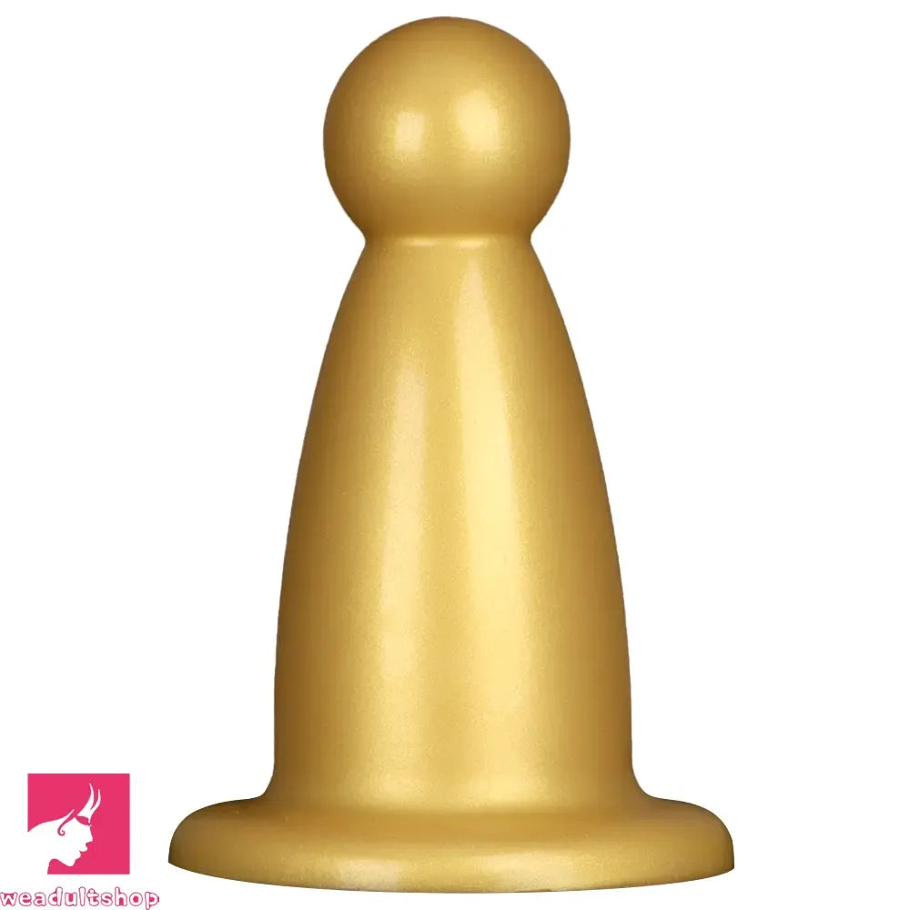 5.7in 7.87in Golden Silicone Soft Thick Butt Plug Dildo For Women Sex Toy