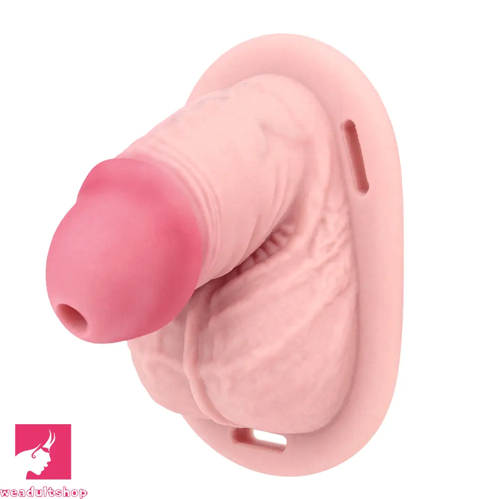4.33in Real Hollow Chastity Cage Dildo Female Couples Anal Insertor