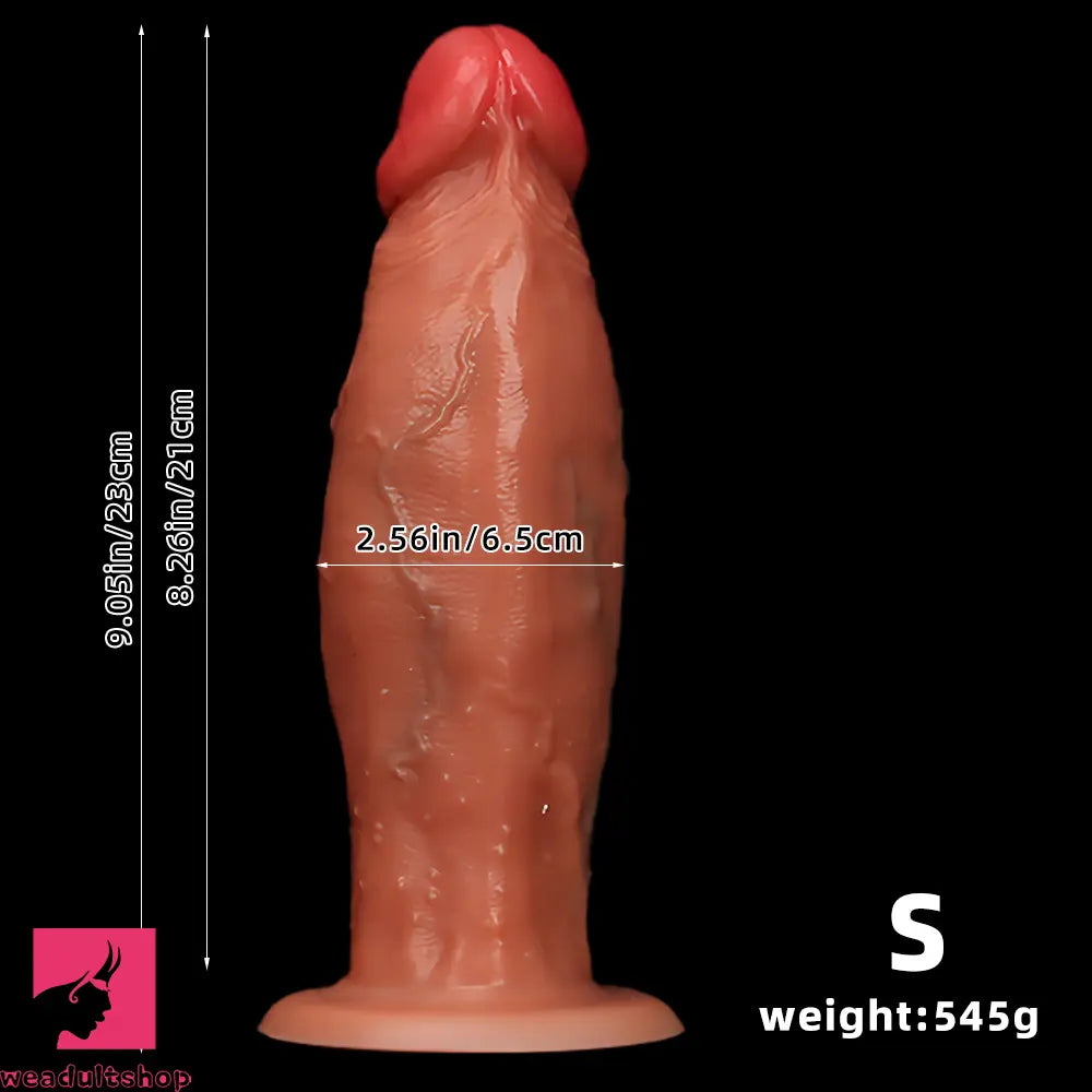 9.05in 10.62in 12.2in Eggless Extra Large Cock Silicone Simulation Dildo