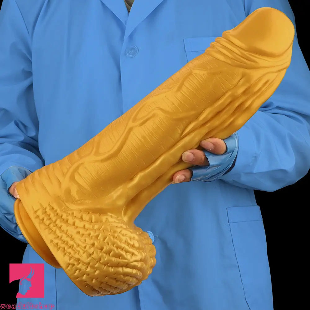 15.35in Huge Thick Silicone Soft Dildo Realistic Design For G-Spot Love