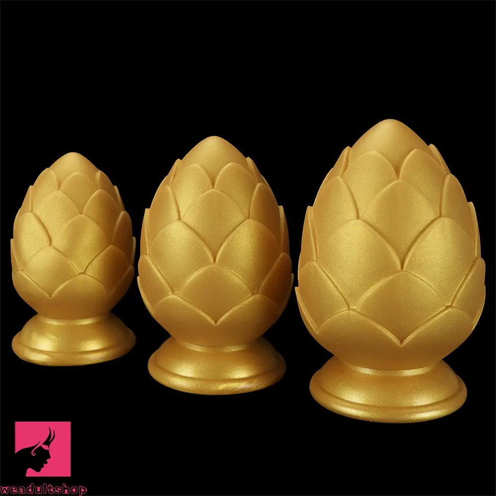 4.13in 4.72in 5.31in Flower Small Thick Butt Plug Dildo For Couples' Sex Toy
