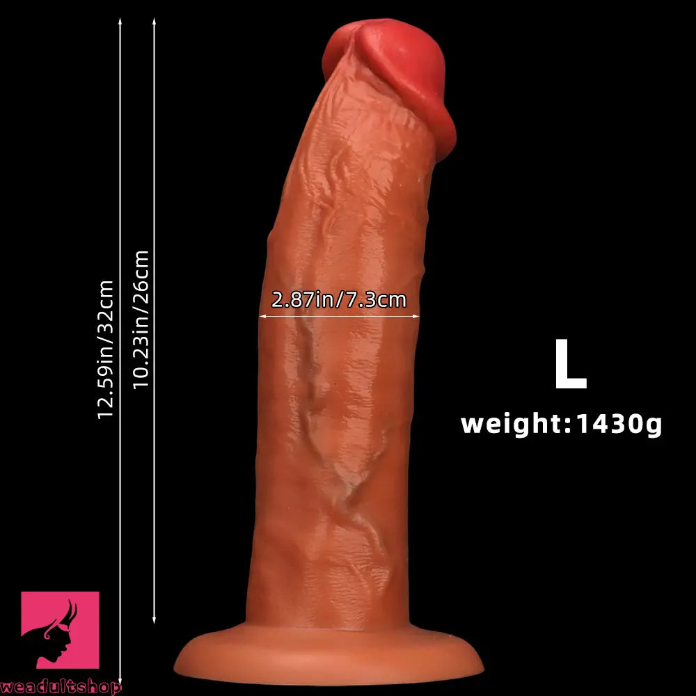 8.85in 11.02in 12.59in Eggless Extra Large Silicone Soft Big Dildo Cock