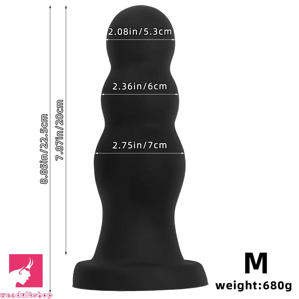 7.08in 8.85in 11.02in Soft Pull-bead Anal Plug Extra Large Thick Cock Dildo