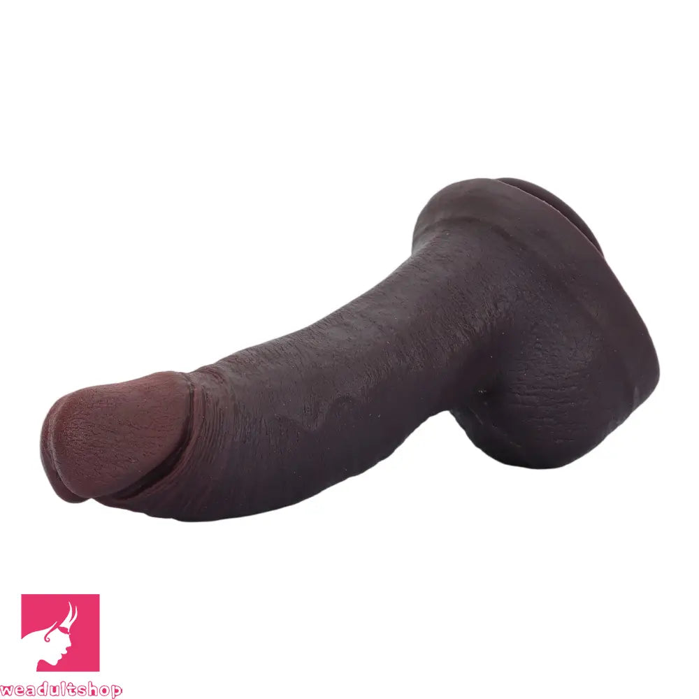 10.64in Real Skin Thick Big Silicone Curved Dildo For Vaginal Flirting Toy