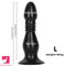 8.66in 12.2in Big Head Anal Dilation Black Big PVC Anal Plug Cock Dildo