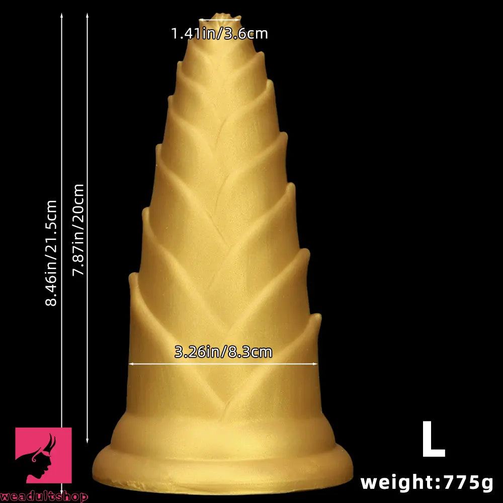 5.7in 7.08in 8.46in Bamboo Shoots Penis Anal Plug For Fisting Dildo Cock Toy