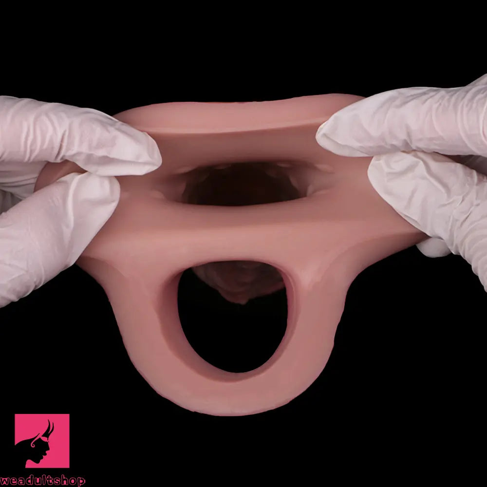 5.87in Liquid Silicone Hollow Penis Sleeve Dildo For Enlargement Thicken