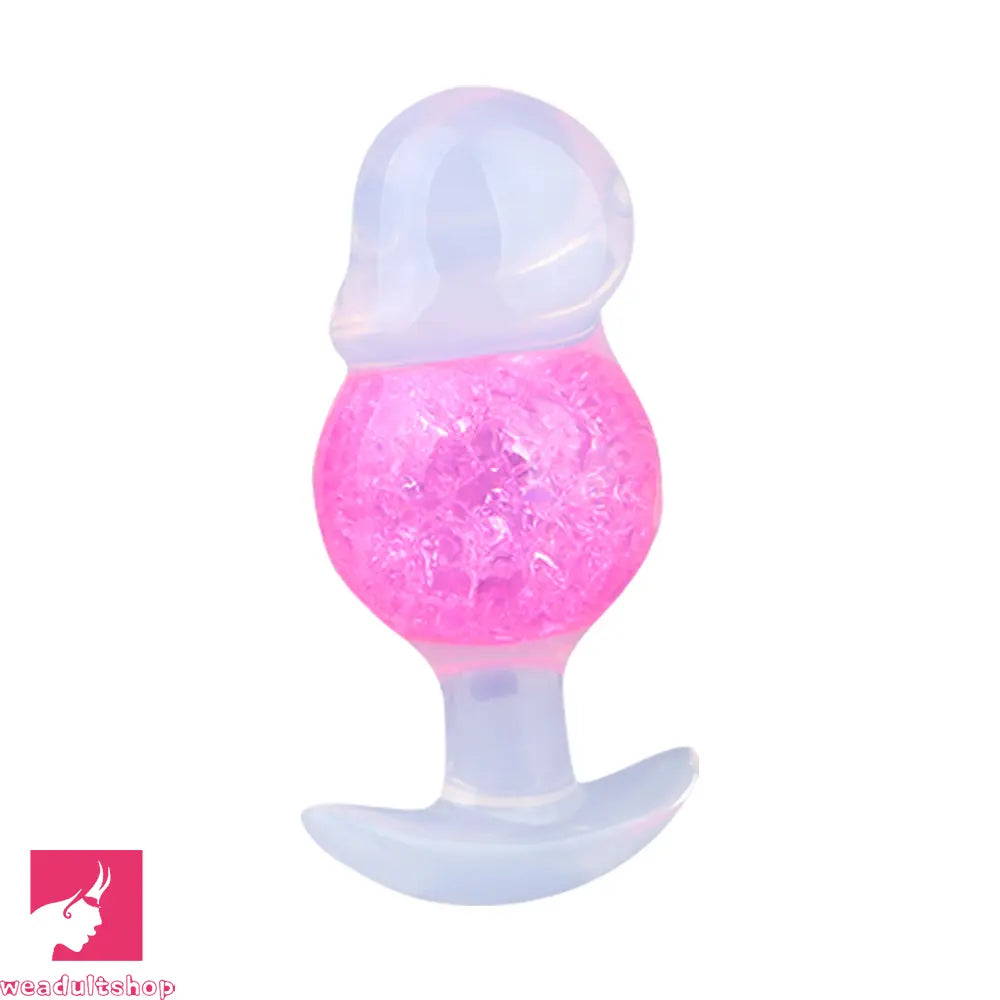 4.96in Luminous Silicone Anal Beads Dildo Anal Sex Toy For Adult Cock