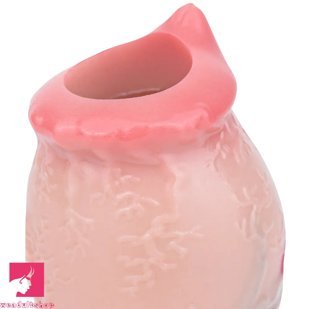 5.47in 6.49in 6.77in Realistic Dog Lifelike Dildo Cock Sleeve Close Open Head
