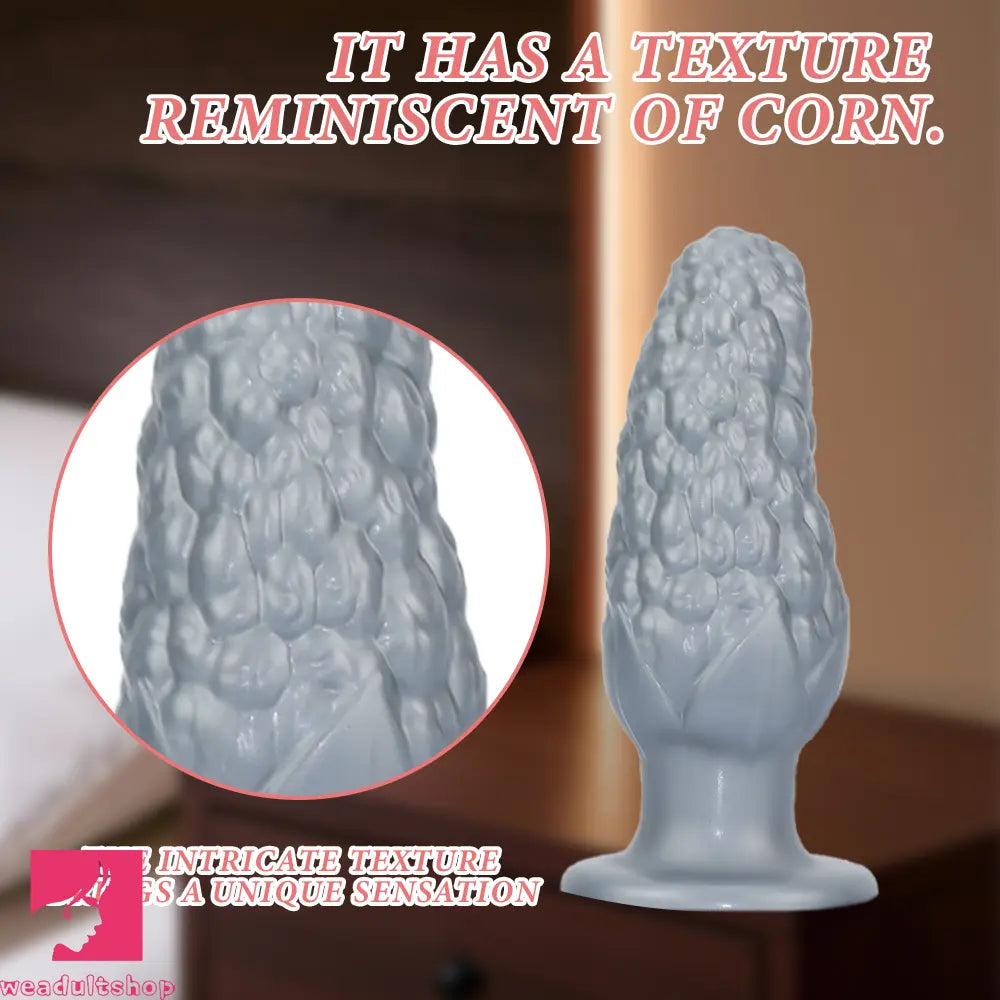 7.16in Graininess Raised Particles Reminiscent Corn Soft Butt Plug Dildo