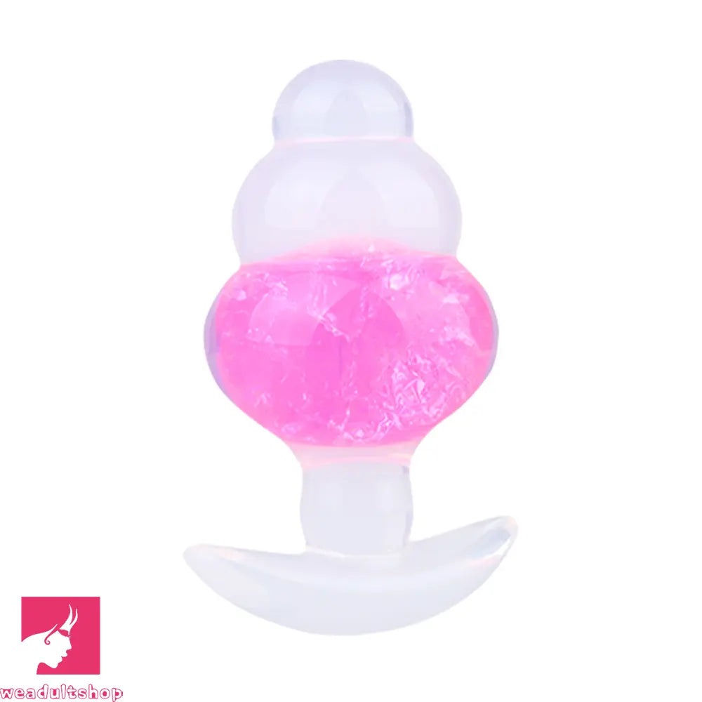 4.53in Luminous Silicone Anal Beads Dildo Anal Love Toy For Women Clit
