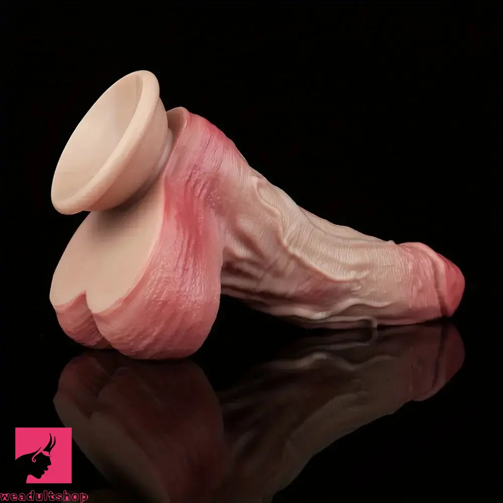 9.84in Realistic Slicky Dual Density Silicone Extension Dildo For Sex Toy
