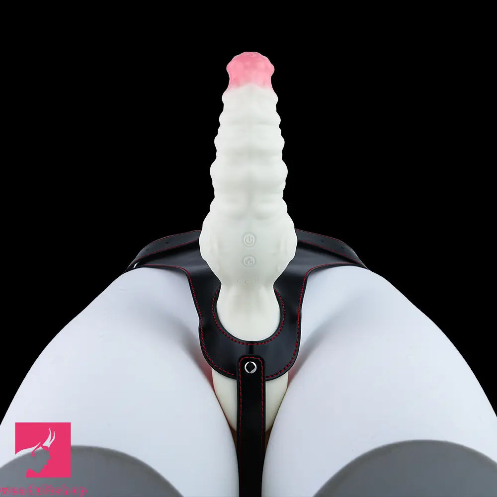 6.42in Monster Fantasy Wearable Strap on Vibrating Anal Silicone Dildo