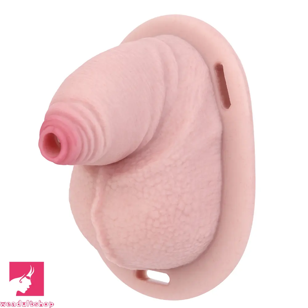 3.38in Real Hollow Chastity Cage Dildo Male Cock Female Masturbator