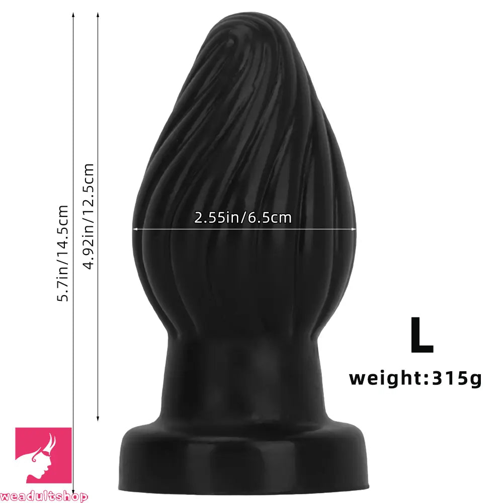 2.95in 3.93in 5.7in Silicone Spiral Small Anal Plug Dildo For Lesbian Love