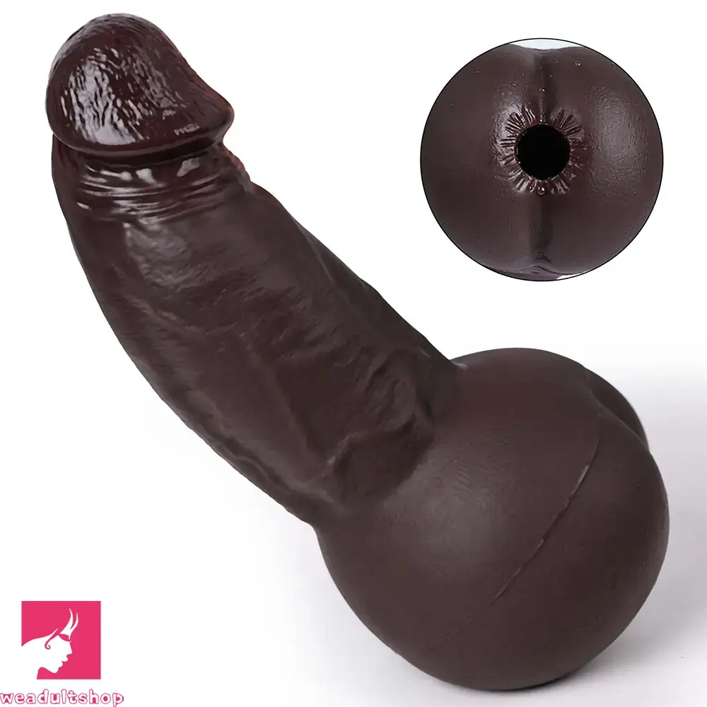 8.6in 3D Anal Tunnel Pocket Pussy Dildo With Anus Smooth Head Love Toy