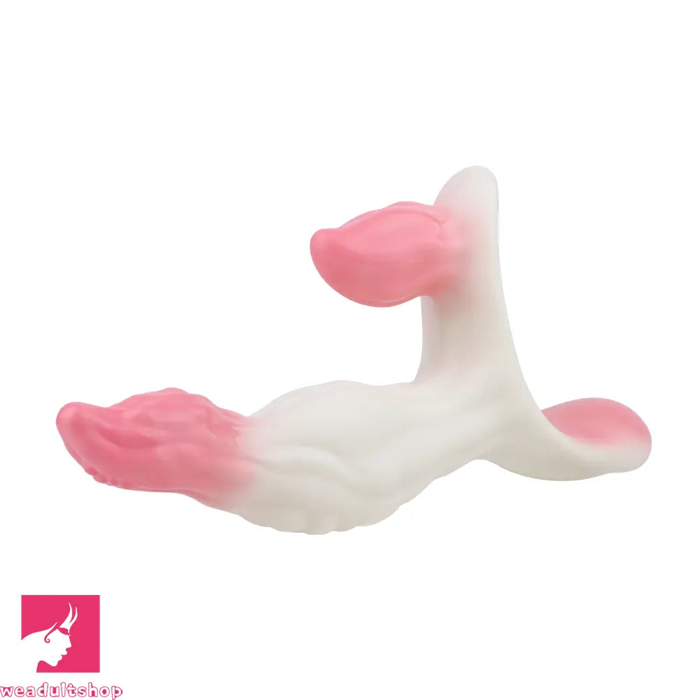 6.18in Wearable Strap on Vibrating Soft Liquid Silicone Dildo Clit Dildo