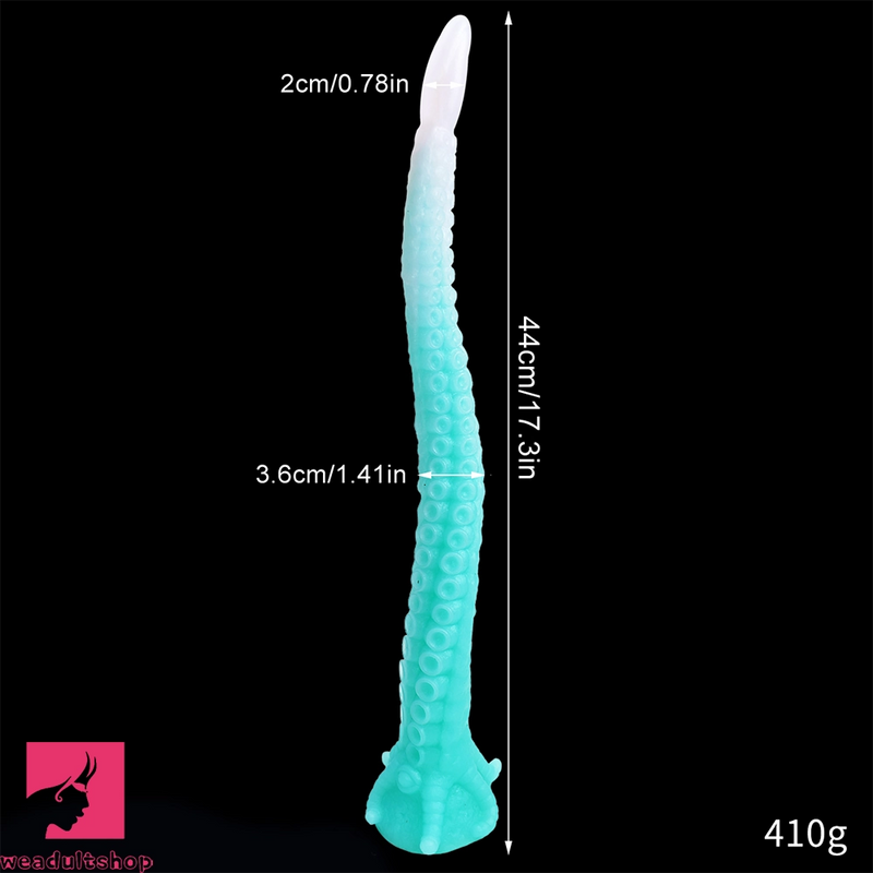 15.1in 17.3in Luminous Silicone Soft Long Big Tentacle Octopus Penis Dildo