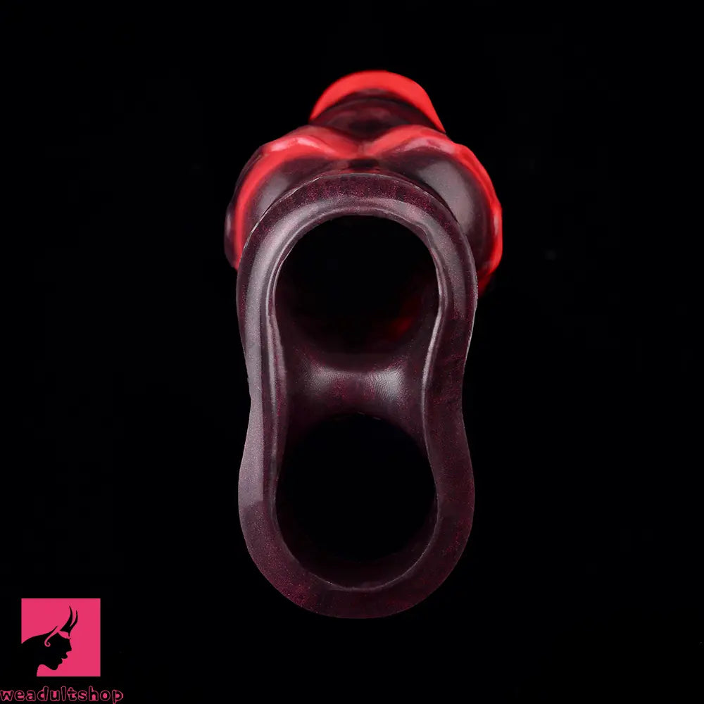5.98in 7.09in Silicone Tentacle Cock Sleeve Knot Vibrating Hollow Dildo