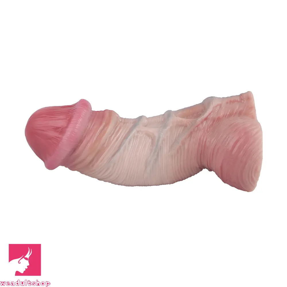 9.17in Double Layer Silicone Soft Big Dildo For Anal Training Masturbation Toy