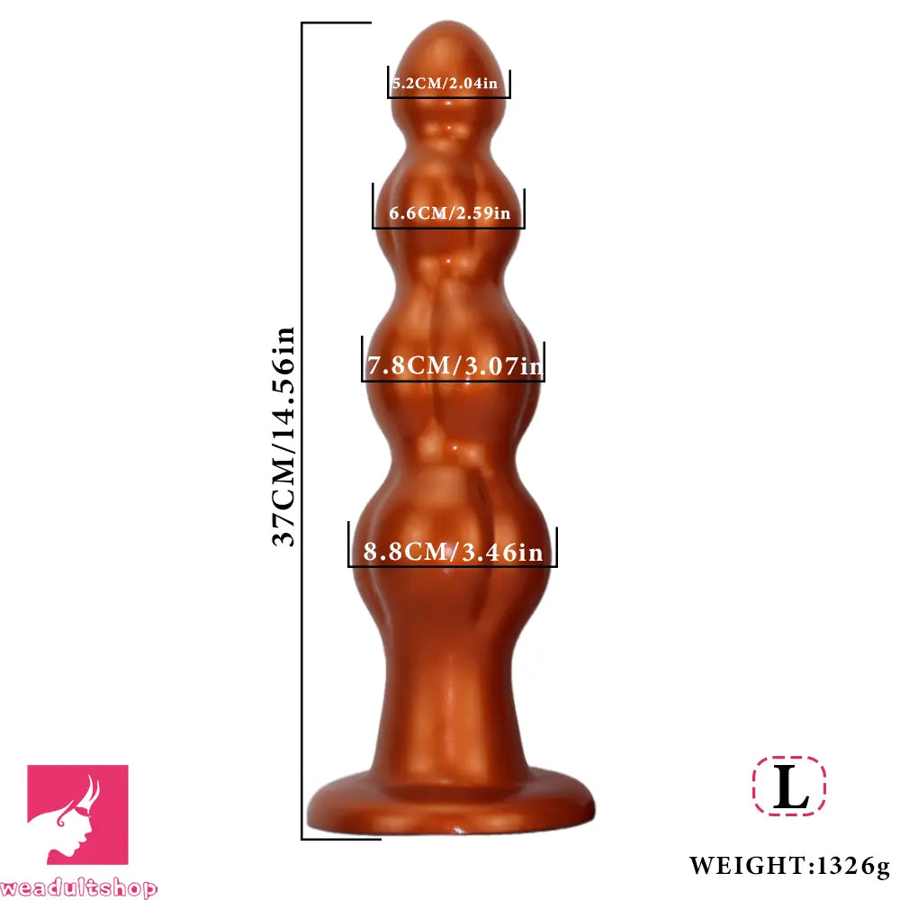 8.07in 11.61in 14.56in Muscle Anal Plug Dildo Soft Silicone Prostate Massager