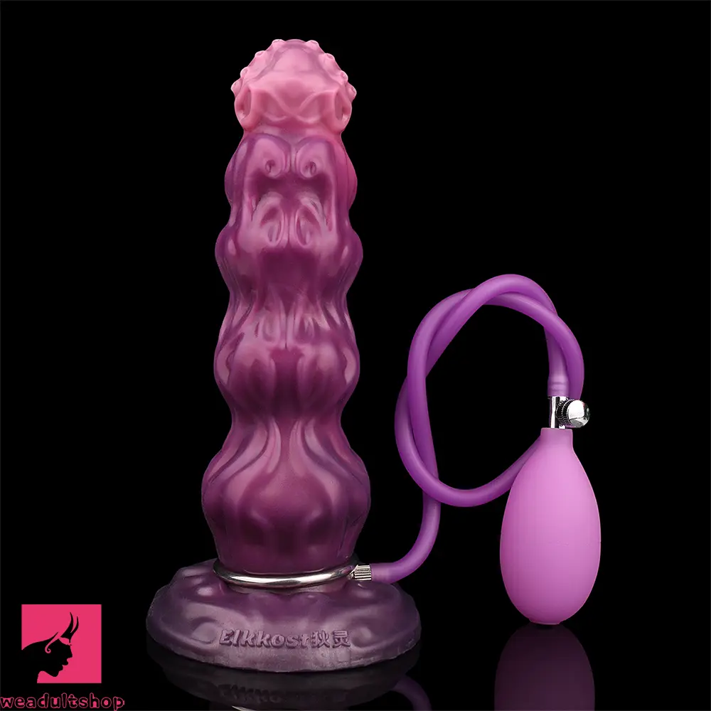 9.68in Inflatable Silicone Soft Big Fantasy Odd Dildo Penis Sex Simulator