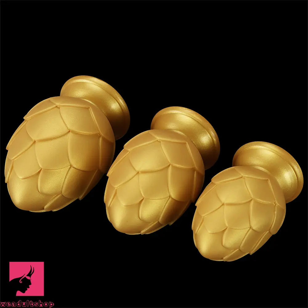4.13in 4.72in 5.31in Flower Small Thick Butt Plug Dildo For Couples' Sex Toy