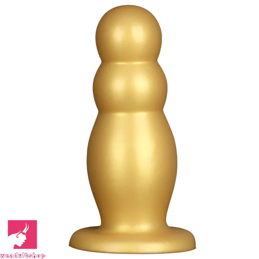 6.7in 10.23in Golden Silicone Extra Large Thick Butt Plug Dildo Butt Beads