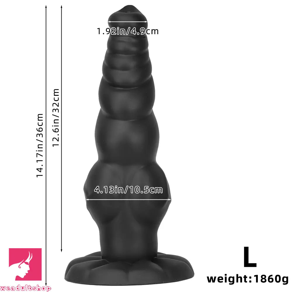 8.66in 11.81in 14.17in Heterosexual Animal Upgraded Dog Silicone Dildo