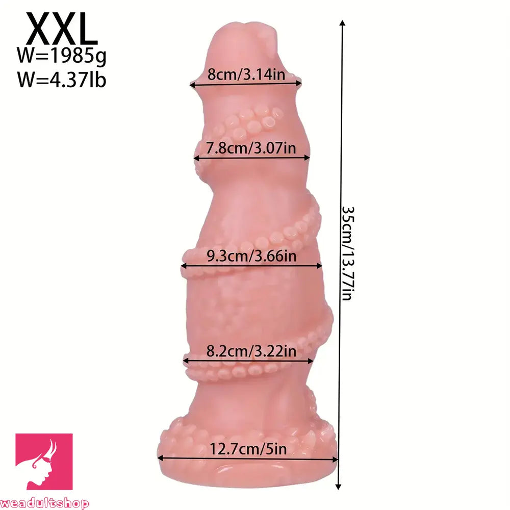 7.08in 8.46in 10.03in 11.81in 13.77in 14.96in Fantasy Big Fat Monster Dildo