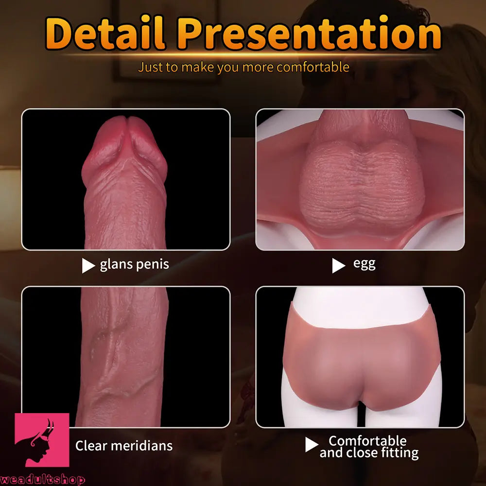 9.84in Silicone Big Strapon Hollow Dildo With Glans Penis For Women Sex