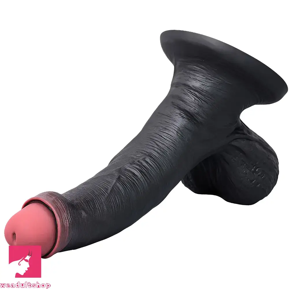 9.06in Uncut Lifelike Soft Big Dildo Anal Sex Toy For Women Men Love Cock