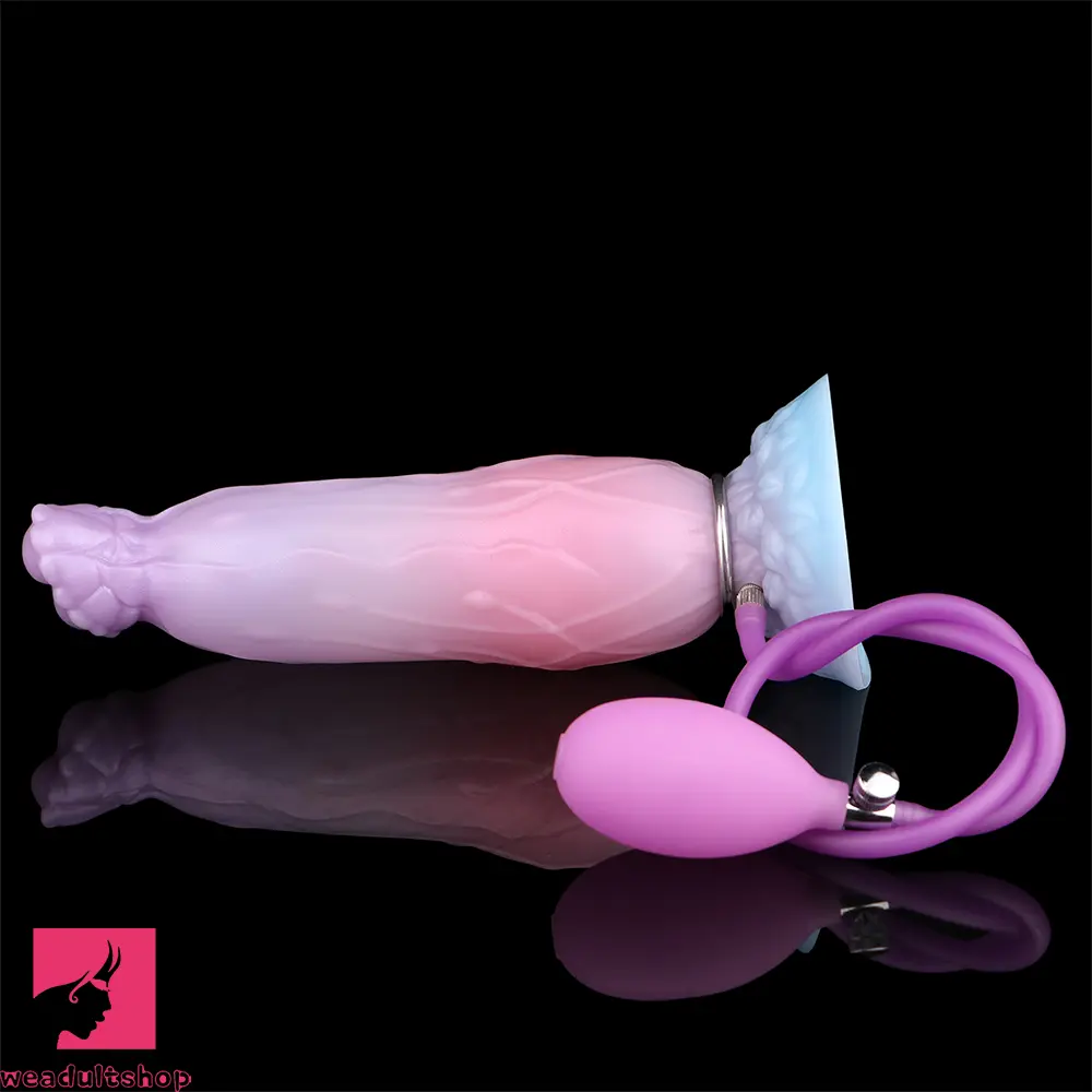 8.3in Inflatable Silicone Soft Fantasy Dildo Adult Toy For Gay Men Cock
