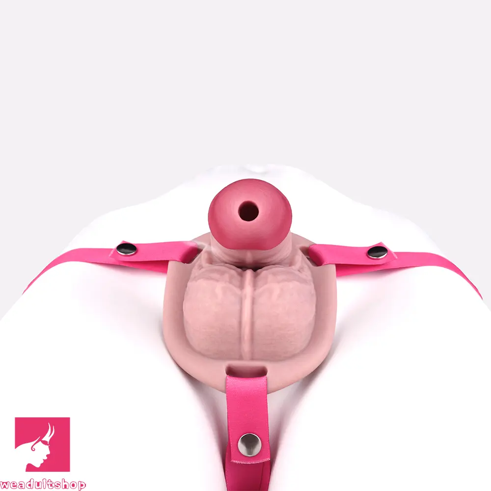 4.33in Real Hollow Chastity Cage Dildo Female Couples Anal Insertor