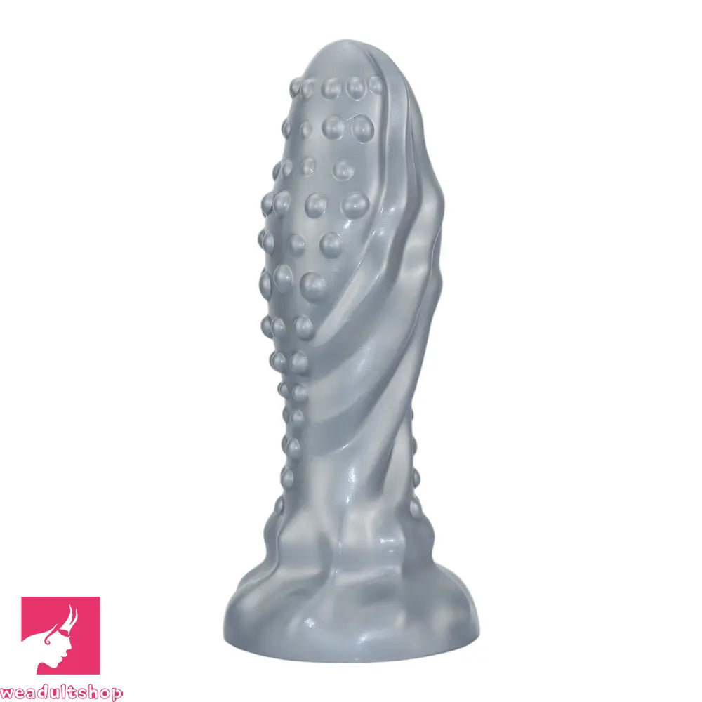 6.29in 8.66in 11.02in Spiked Stripe Silicone Butt Plug Odd Dildo Vagina Dilator