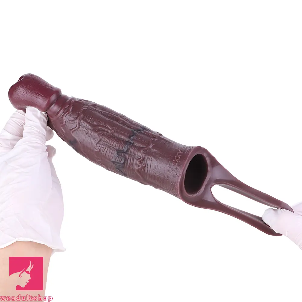 6.53in Male Wearable Masturbator Hollow Penis Sleeve Dildo Adult Cock