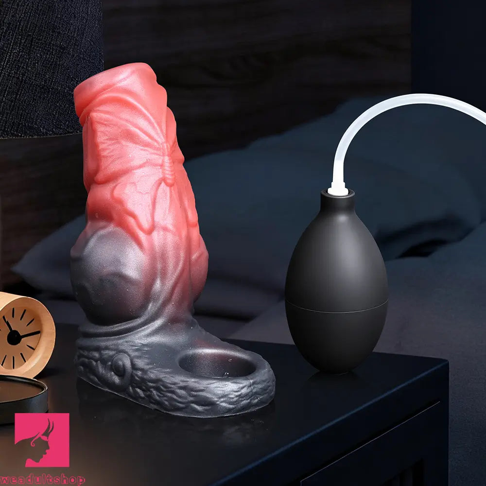 4.64in Water Spraying Squirting Monster Knot Dildo Sleeve Useful Penis Ring