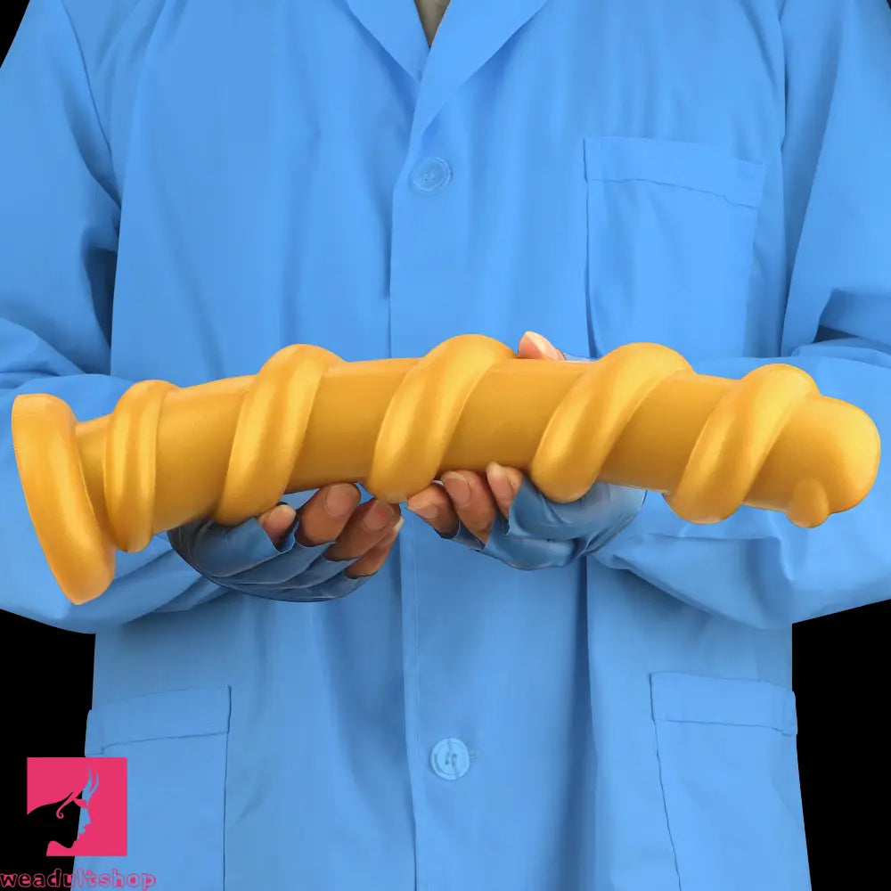 13.18in Gold Silicone Extra-long Thread Huge Dildo For Anal Pleasure