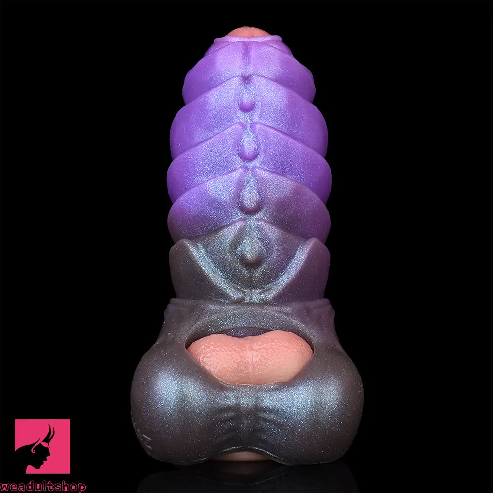 5.66in Dragon Spiked Beast Creature Fantasy Hollow Cock Dildo Sleeve