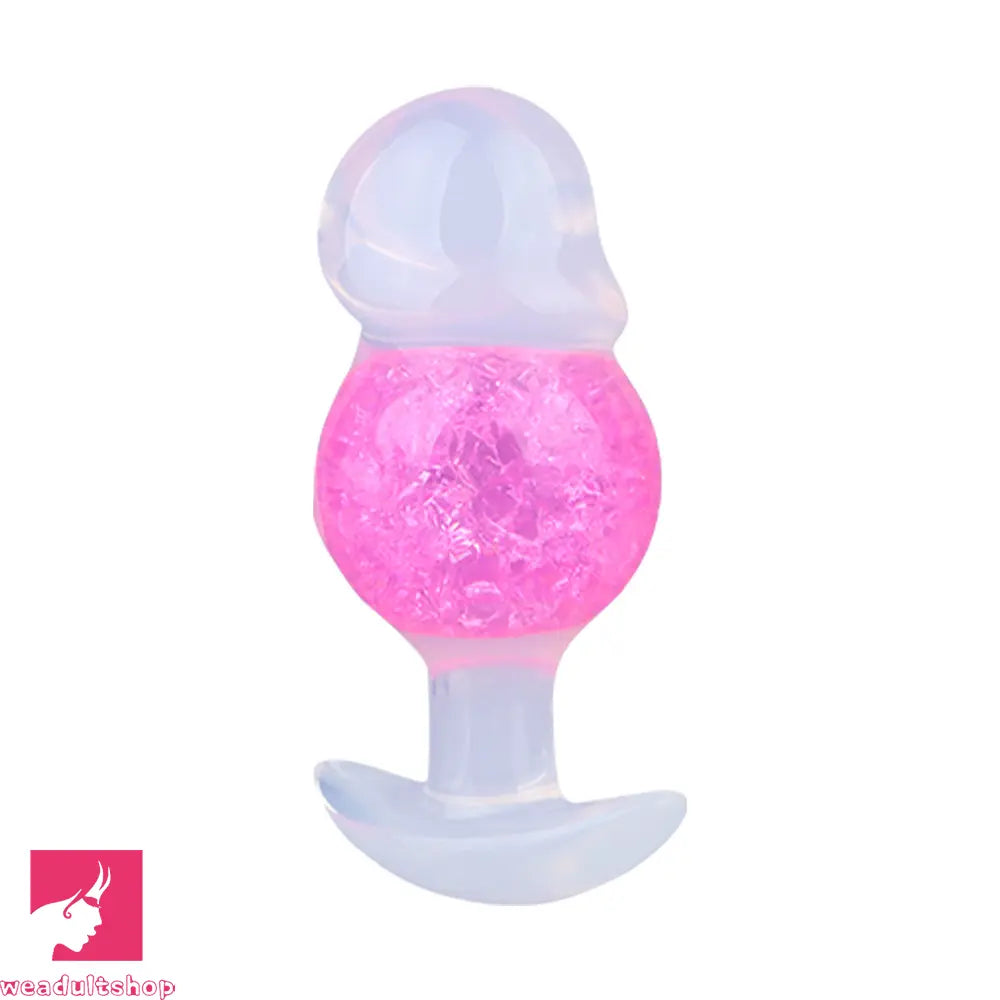 4.96in Luminous Silicone Anal Beads Dildo Anal Sex Toy For Adult Cock