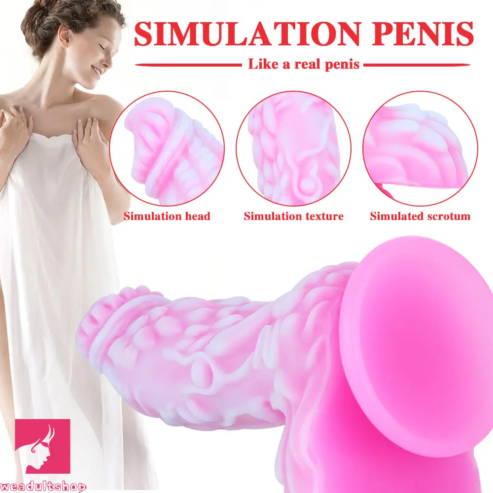8.66in Dragon Monster Liquid Silicone Soft Big Dildo For Cock Pleasure