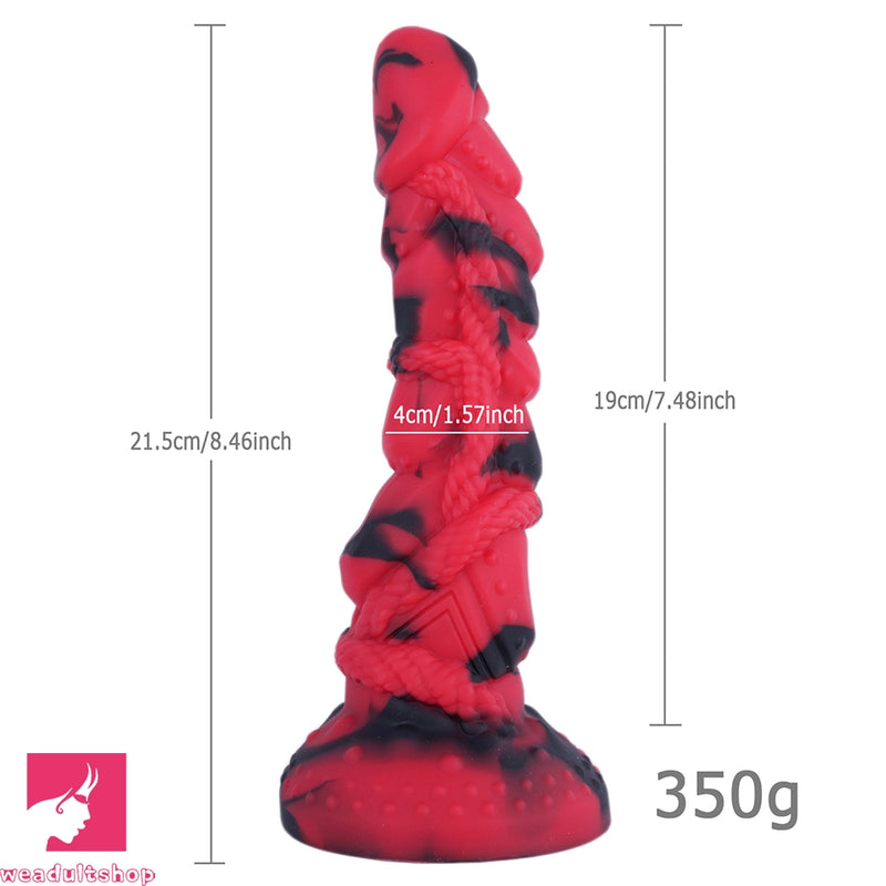 8.46in Big Fantasy Silicone Soft Dildo Sex Toy For Women Vaginal Massager