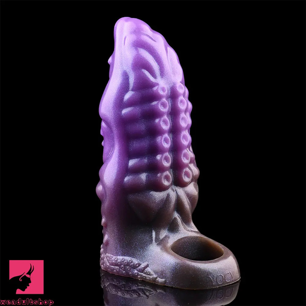 6.14in Tentacle Fantasy Hollow Silicone Dildo Sleeve For Cock Enlargement