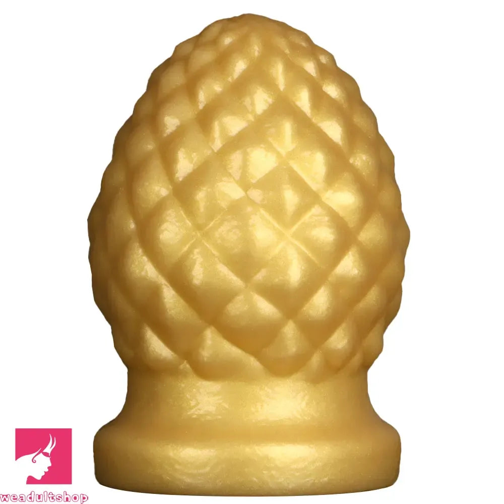 2.95in 4.52in Newbie Gold Silicone Soft Suction Cup Mini Anal Plug Dildo