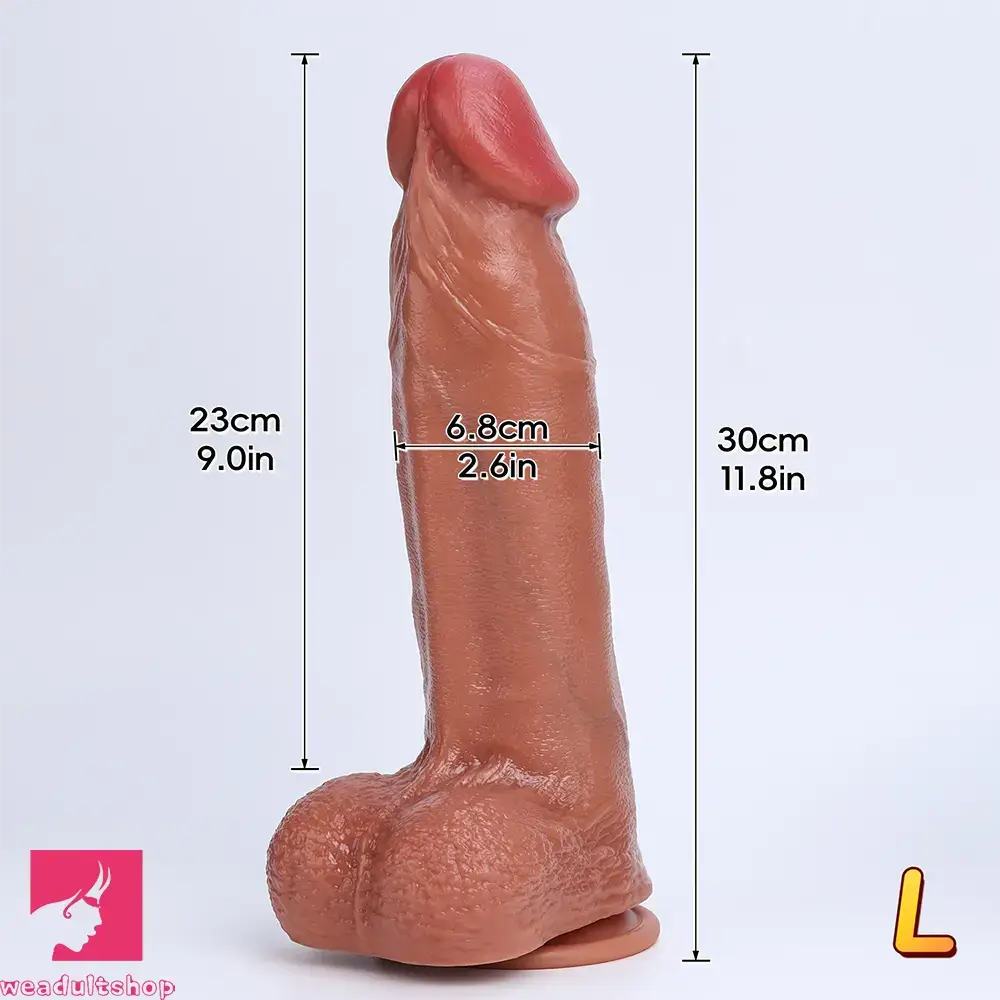 8.2in 10.2in 11.8in Soft Silicone Big Dildo For G-Spot Anal Cock Stimulation