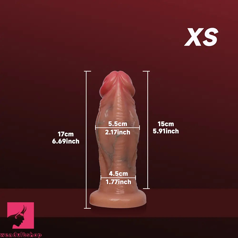 6.69in 8.66in 10.24in 11.42in 12.99in Thick Glans Real Veins Flirting Toy Dildo