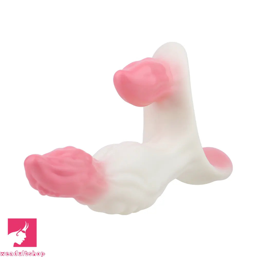 6.18in Wearable Strap on Vibrating Soft Liquid Silicone Dildo Clit Dildo