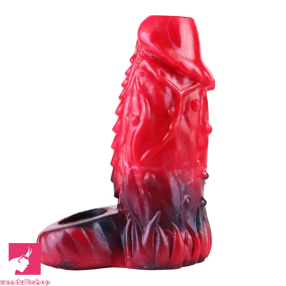 5.78in Silicone Soft Hollow Dildo Built-in keel Vibration Remote Cock Sleeve